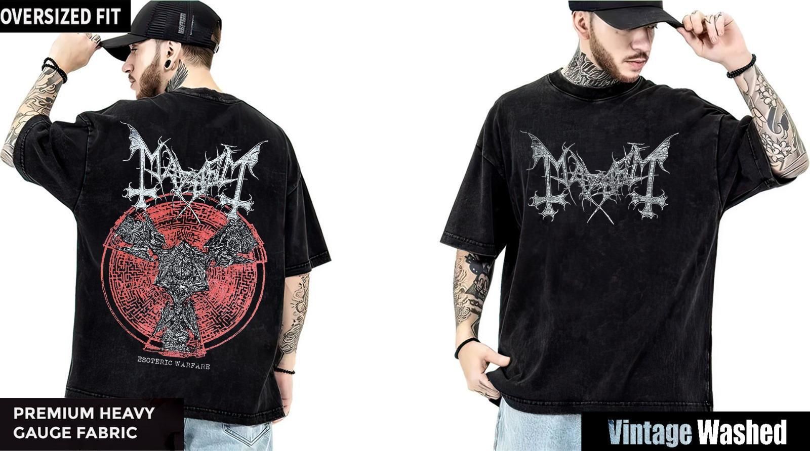 Mayhem Yıkamalı Over Size Tişört XL