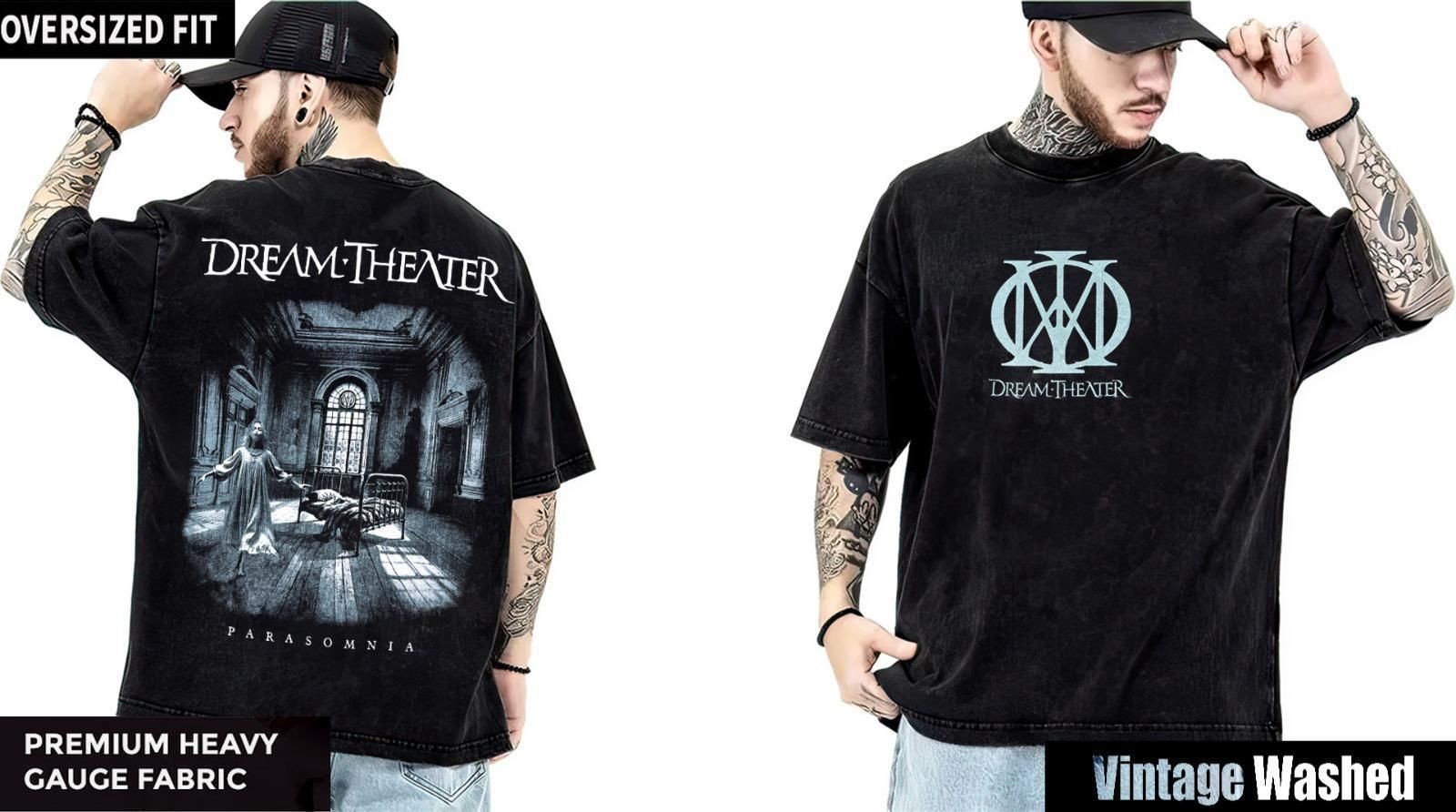 Dream Theater Yıkamalı Over Size Tişört L