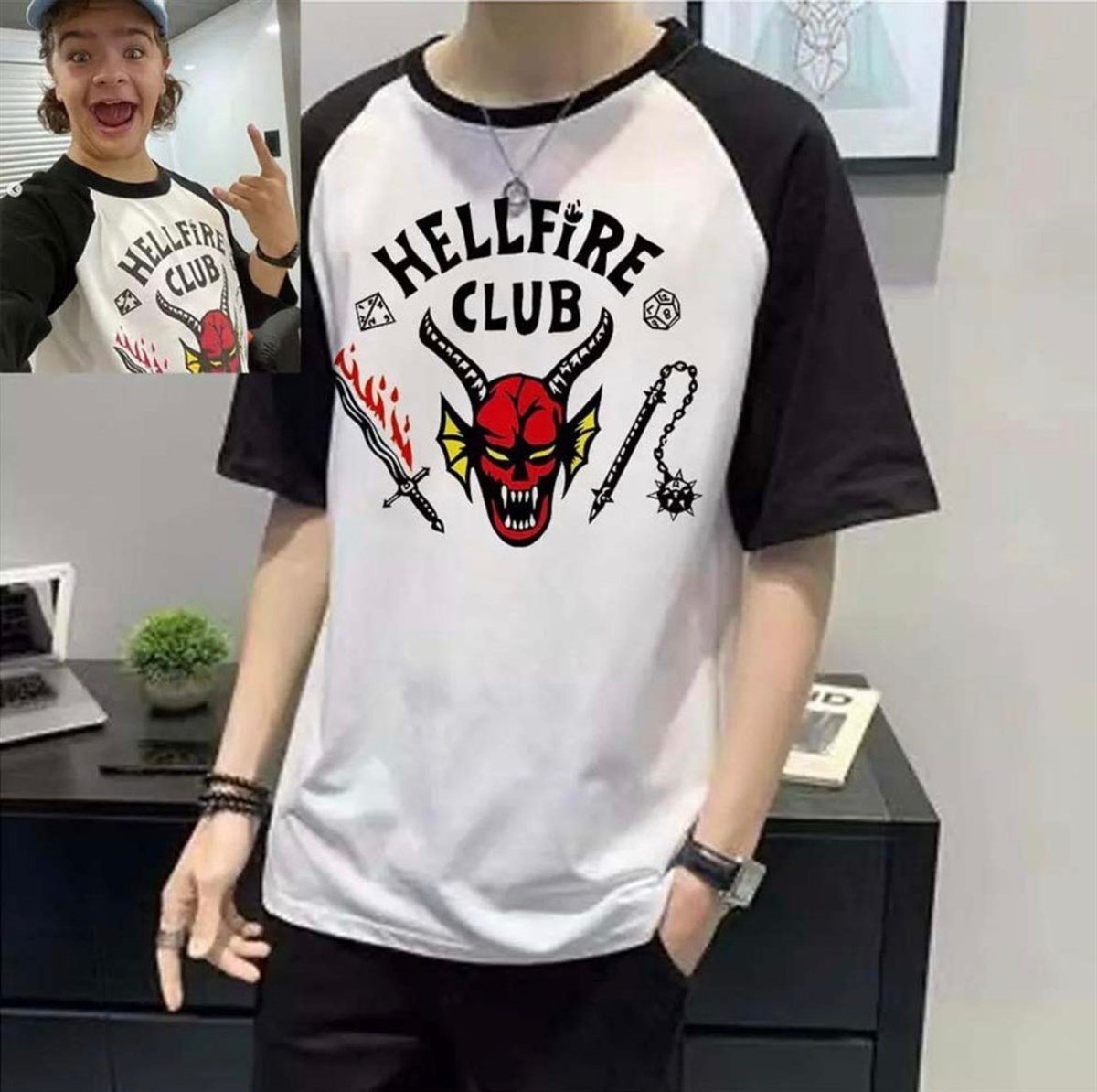 Stranger Things HellFire Club Unisex Tişört XL