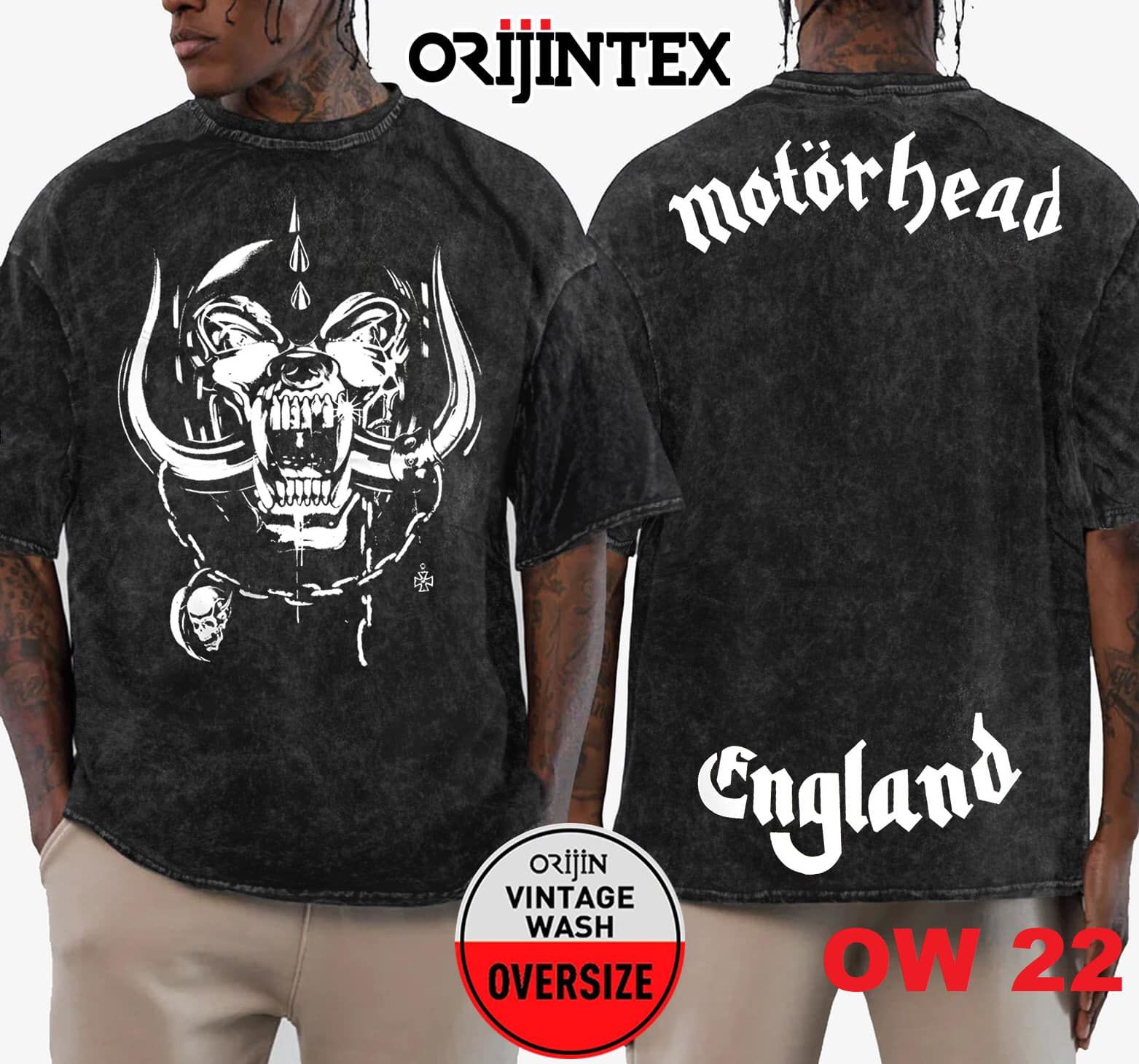 Motörhead Yıkamalı Over Size Tişört XL