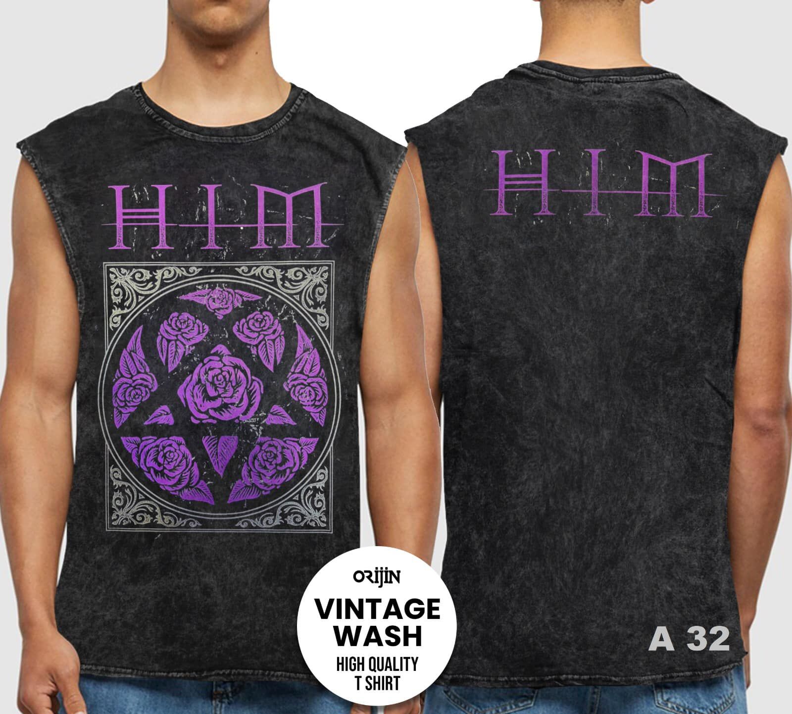 Him Yıkamalı Over Size Kolsuz Tişört XL