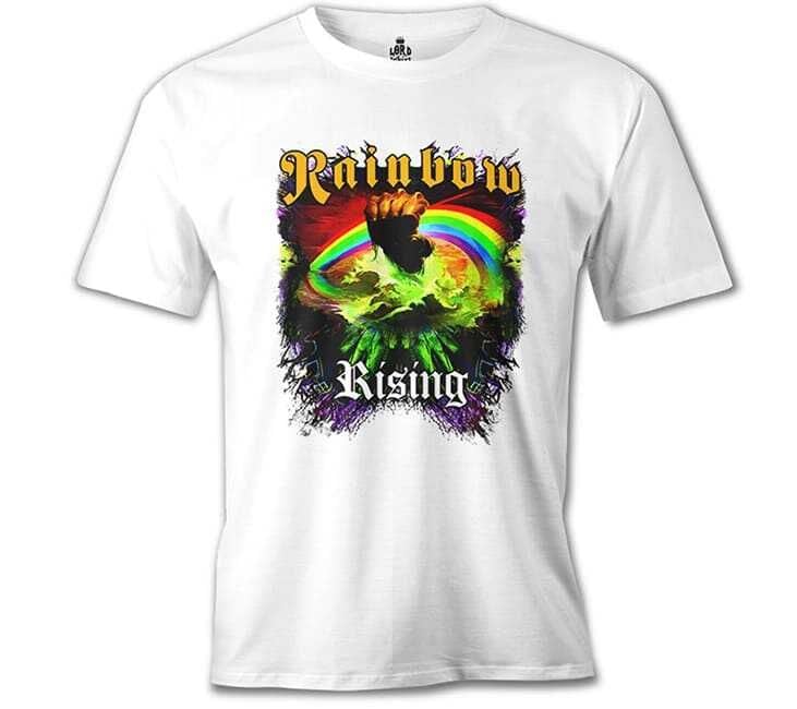 Rainbow - Rising Beyaz Erkek Tişört L