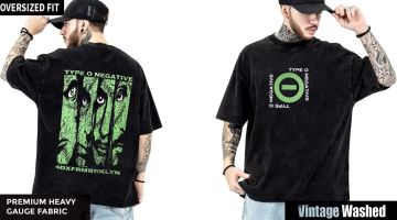 Type O Negative Yıkamalı Over Size Tişört