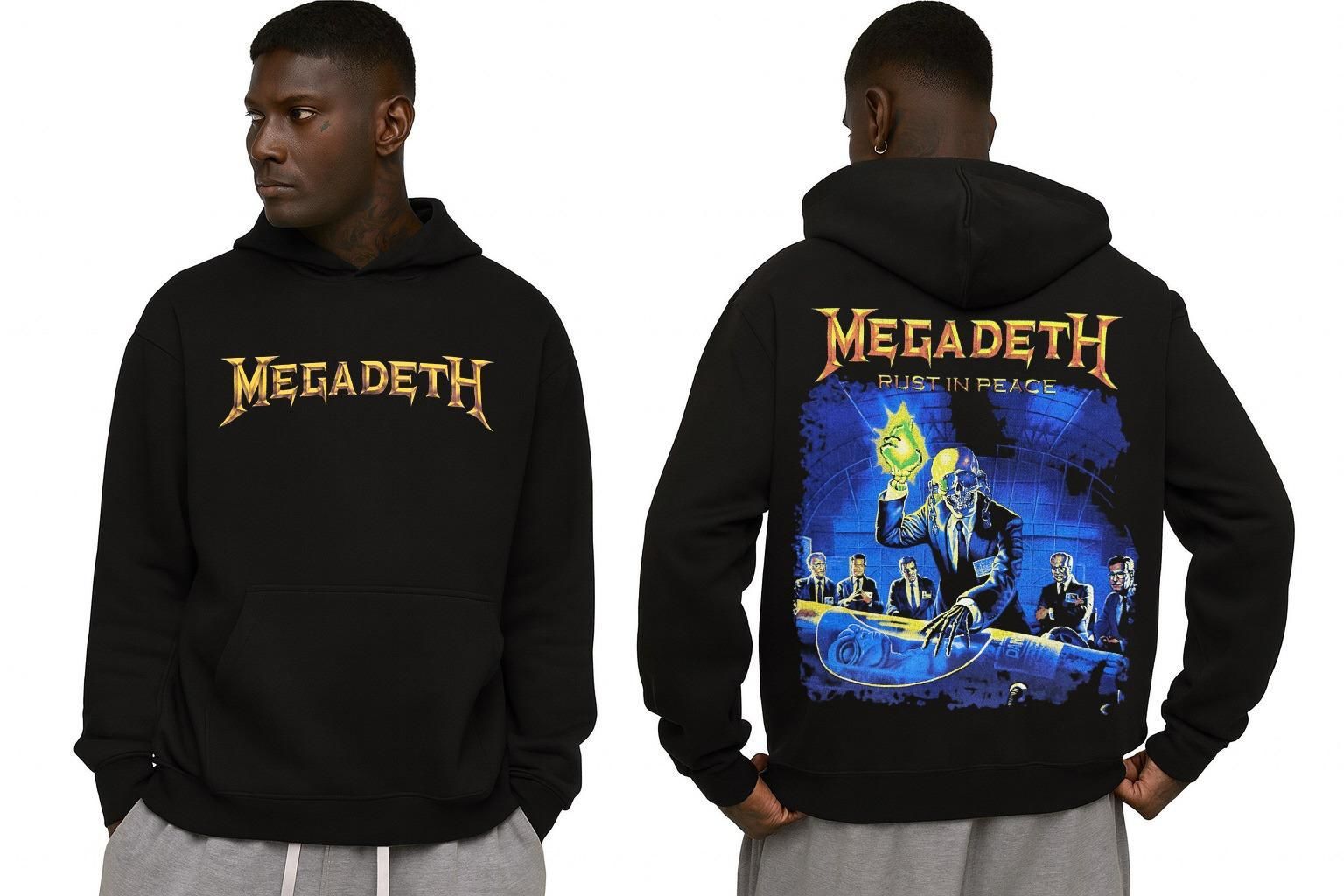 Megadeth Kapşonlu Siyah Erkek Sweatshirt XL