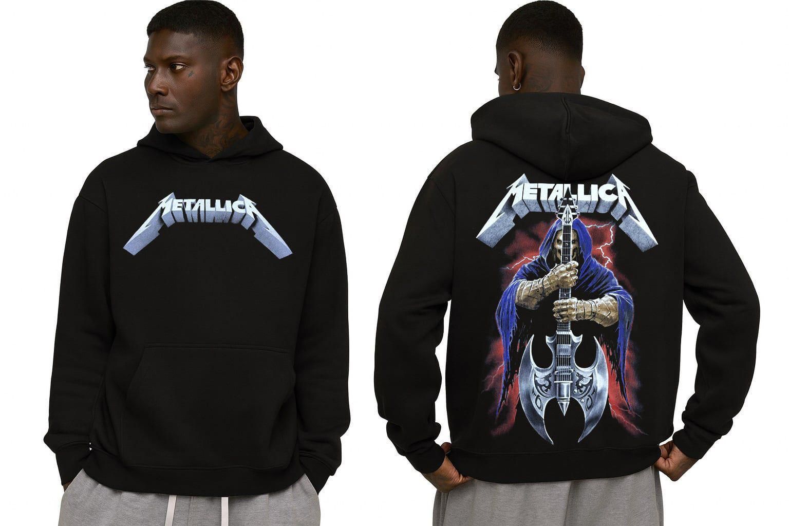 Metallica Kapşonlu Siyah Erkek Sweatshirt XL