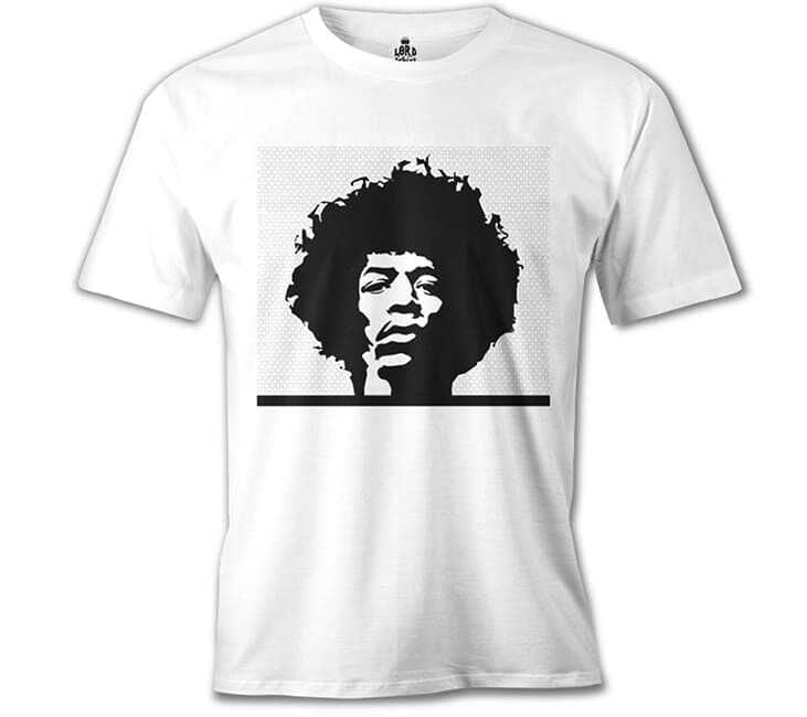 Jimi Hendrix - Tabl Beyaz Erkek Tişört XL