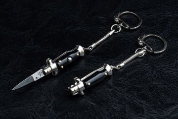 Mini stiletto anahtarlık koyu ahşap