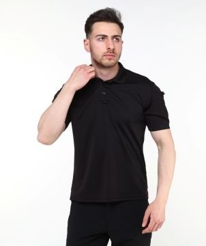 Single Sword Tactical Polo Yaka T-Shirt Black/Siyah