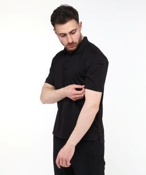 Single Sword Tactical Polo Yaka T-Shirt Black/Siyah