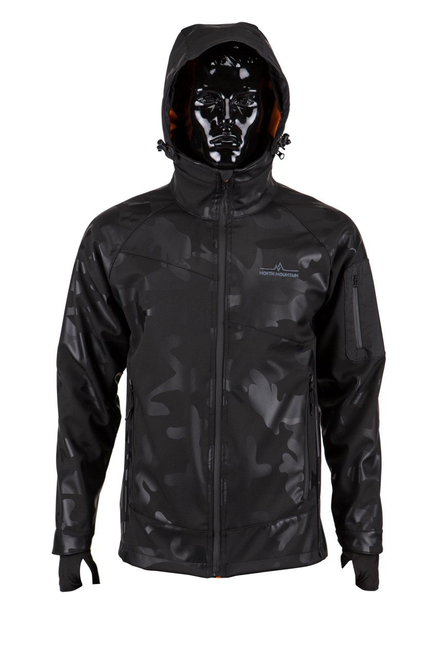 North Mountain Softshell Mont Siyah Kamuflaj