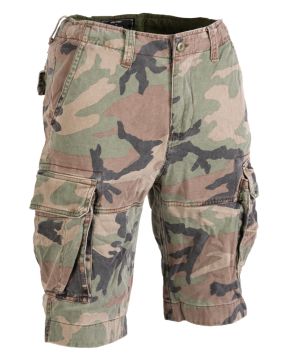 Mil-Tec® US Vintage Şort Taşlanmış Woodland