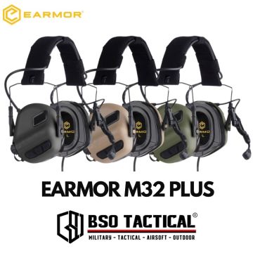 Earmor Mikrofonlu Aktif Koruma Atış Kulaklığı M32 Plus Yeşil