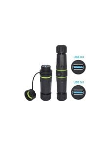 PM-24598 DİŞİ - DİŞİ IP 68 SU GEÇİRMEZ 3.0 USB-A KONNEKTÖR  POWERMASTER