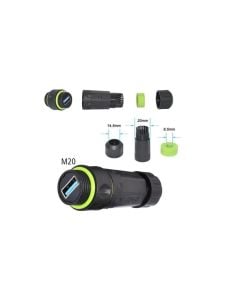 PM-24598 DİŞİ - DİŞİ IP 68 SU GEÇİRMEZ 3.0 USB-A KONNEKTÖR  POWERMASTER