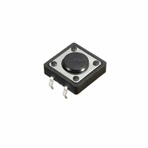 TACT  BUTON  12x12 Siyah 17 mm Yuvarlak