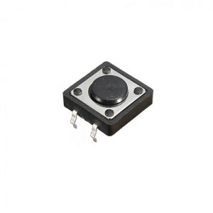 TACT  BUTON  12x12 Siyah 17 mm Yuvarlak
