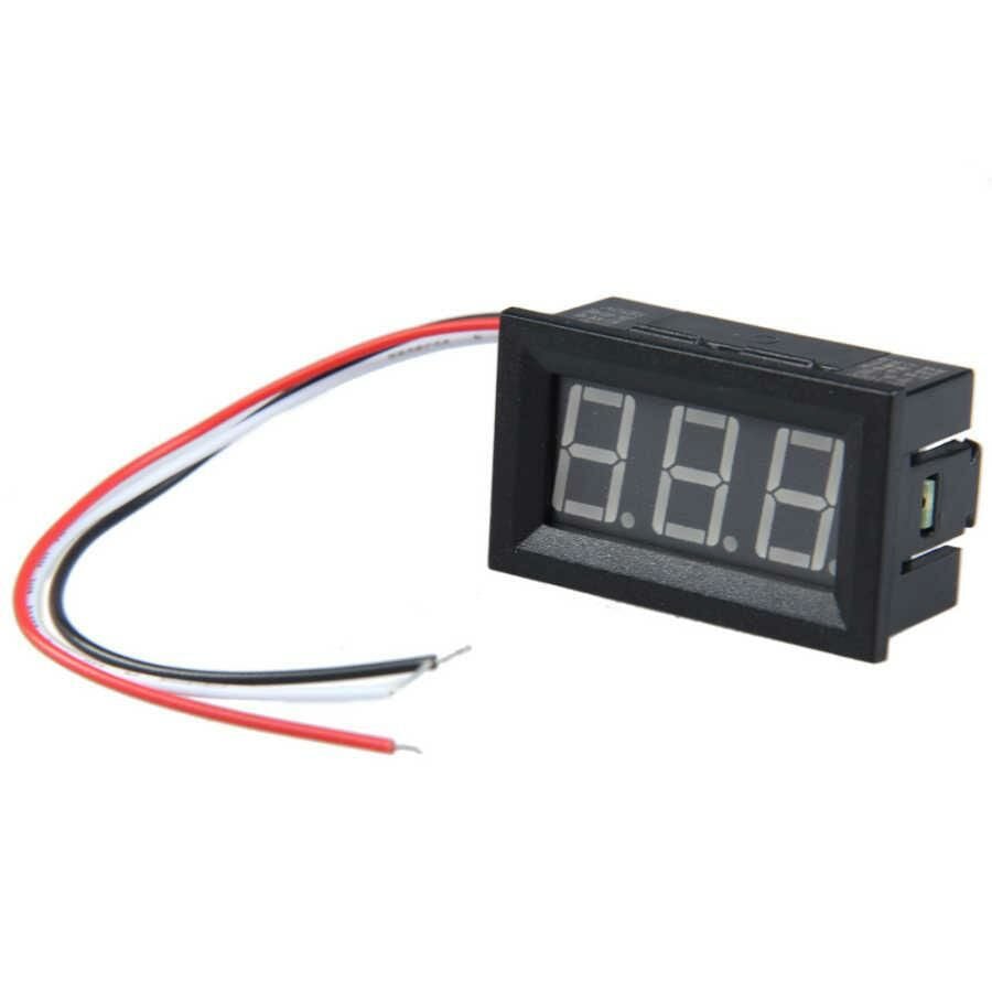 voltmetre digital (0-100v dc ) 48x29x22 ıc-278-2 ekonomik 3 kablolu