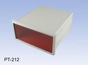 AK-PT-212-03-G-0  Gri Panel + Şeffaf Koruma Kapak 72x144x162 Panel Tipi Kutu