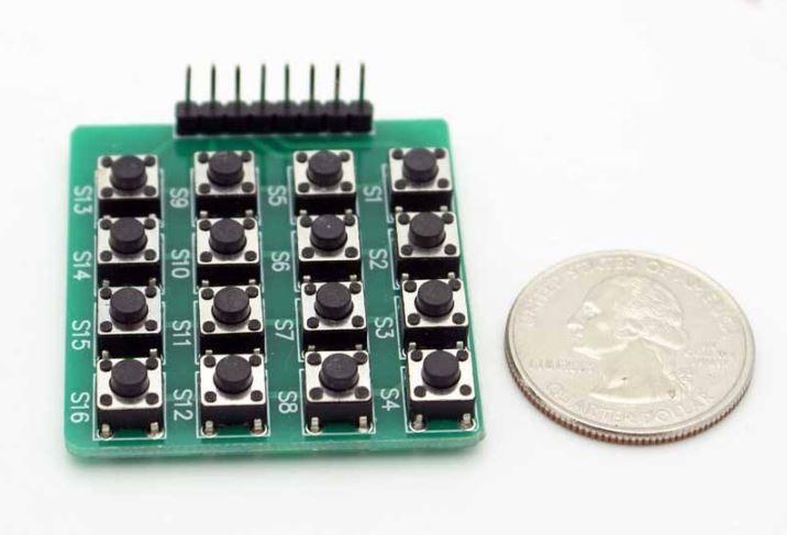 4x4 Matrix Tact Buton Tuş Takımı Keypad 16 Buton