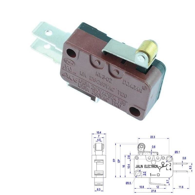 SWİTCH MAKARALI 16x28mm 28mm  15A IC-174 (220V 16A)
