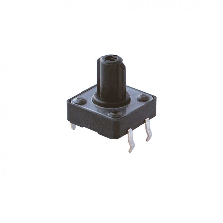 TACT  BUTON  12x12 Siyah 12 mm Kare Çıkıntılı  TC-12 (EBX-A14) IC-203