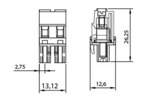 0/3 MR  7,62mm DİŞİ 3LÜ DİK YEŞİL  Klemens SBDK 7,62-DD/3 11753 MR