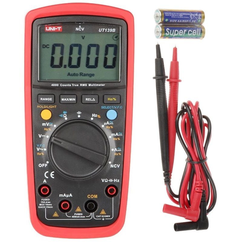 Unı-t UT 139B True RMS Dijital Multimetre UT139B Ac/Dc 600v Ac/Dc 10a °C
