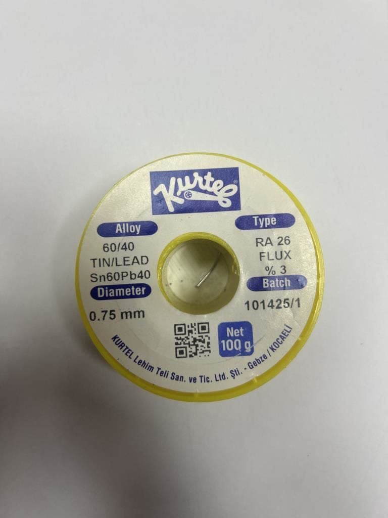 KURTEL 100GR 0,75mm  Sn60/Pb40 LEHİM TELİ