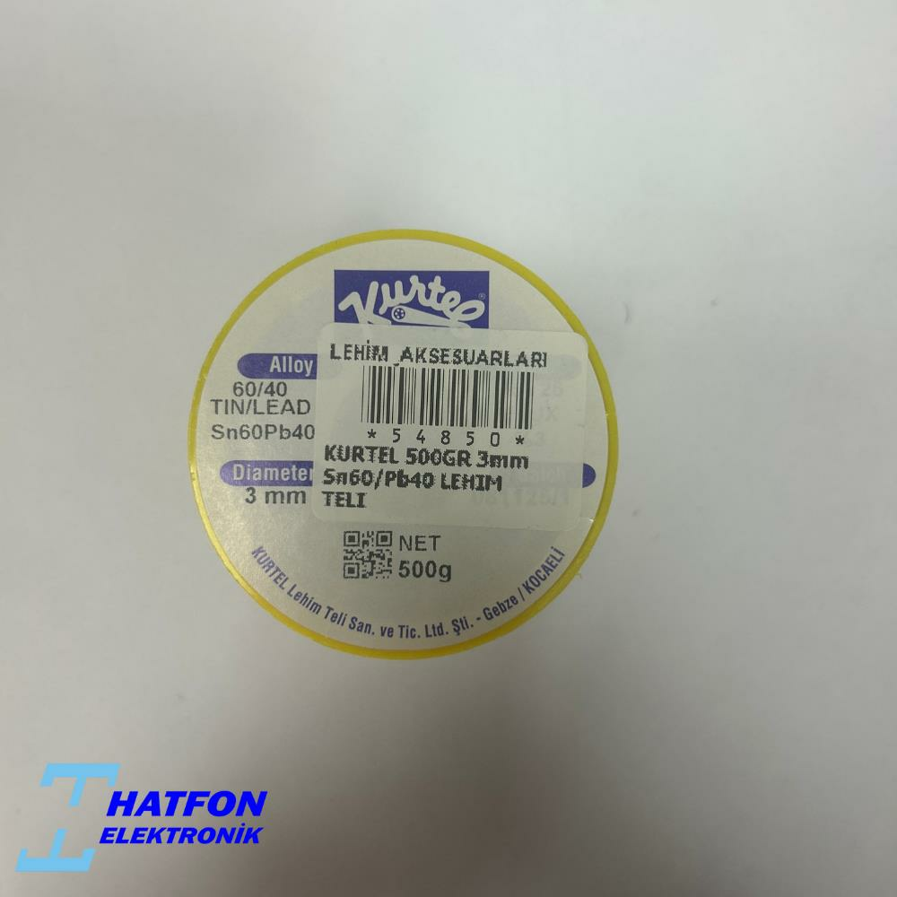KURTEL 500GR 3mm  Sn60/Pb40 LEHİM TELİ
