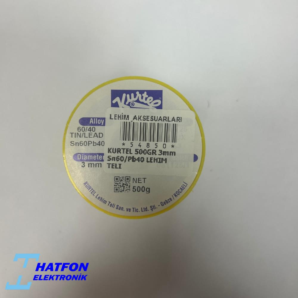 KURTEL 500GR 3mm  Sn60/Pb40 LEHİM TELİ