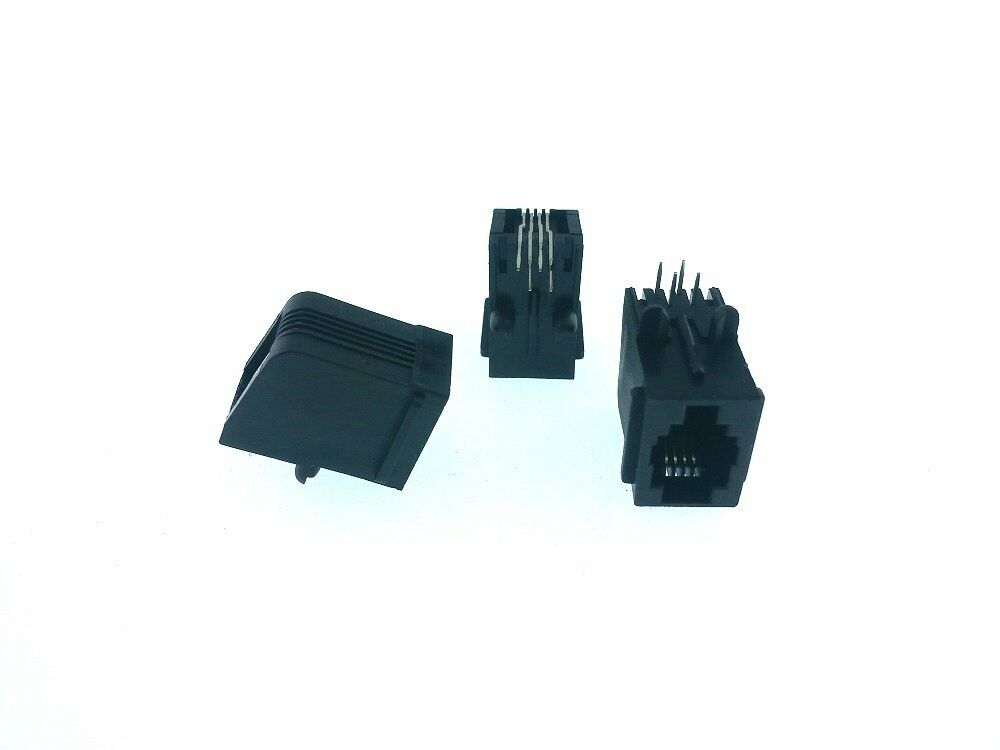 TELEFON  KONNEKTÖRÜ  4P4C  90°  PCB  TİP  DİŞİ   UZUN TİP..