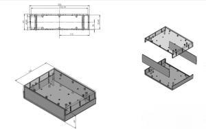 AK-DT-220-A Siyah ASKILI 225x165x60 Plastik Proje Kutusu