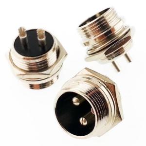 Mike Konnektör 2 Pin Erkek Şase Tip GX16-2P 16mm