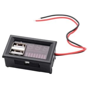 DİGİTAL AKÜ DİJİTAL VOLTAJ SEVİYE ÖLÇER 12V 2X USB CIKISLI POWERMASTER PM-23278