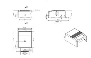AK-HH-030-K Gri 75x60x32  Klemens Çıkışı Kapalı Duvar Tipi Kutu