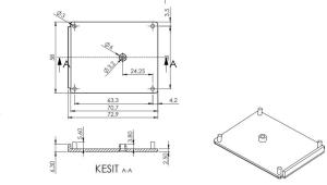 AK-HH-030-K Gri 75x60x32  Klemens Çıkışı Kapalı Duvar Tipi Kutu