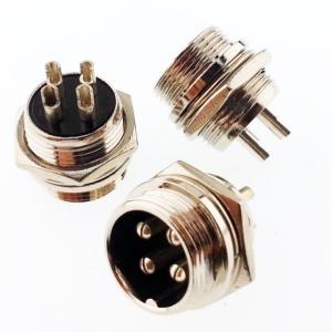 Mike Konnektör 4 Pin Erkek Şase Tip GX16-4P 16mm