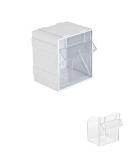 Hipaş Plastik Şeffaf Esnek Çekmeceli Kutu MS-1-K  100 x 80 x 110 mm