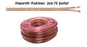 02 Lİ BİTİŞİK ŞEFFAF (2x0,50mm ) HOPARLÖR KABLOSU PİYASA
