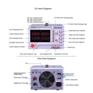 Upx K3020 0-30V 0-20A 10mv 10ma Tek Çıkışlı Dc Ayarlı Güç Kaynağı