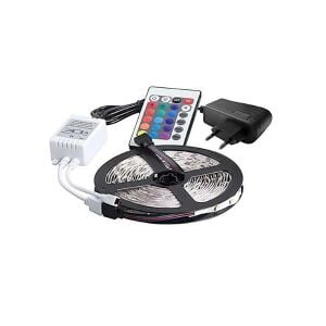 Şerit Led Rgb Set ( 5 Metre Silikonlu 2835 Kılıf Led + Kumanda +Adaptör Tam Set  )
