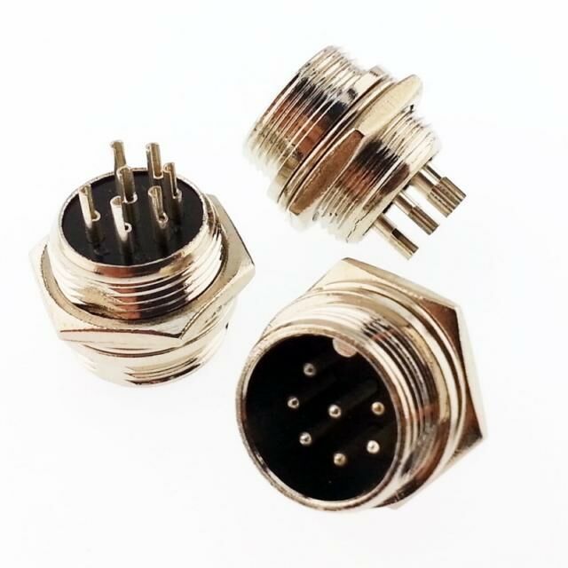 Mikeページ Mike Konnektör 7 Pin Erkek Şase Tip GX16-7P 16mm I 22,81 TL I