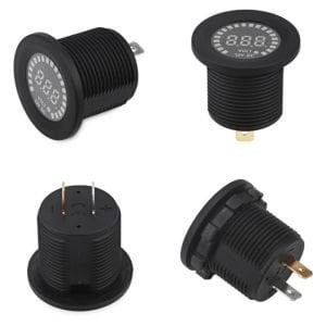 Dijital Voltmetre Barled 12VDC DS4010A Yuvarlak Panel Tip