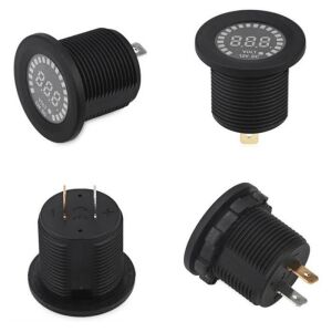Dijital Voltmetre Barled 12VDC DS4010A Yuvarlak Panel Tip