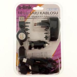 S-LİNK  SLX-12C 10İN1  USB DATA ve ŞARJ KABLOSU   SİYAH