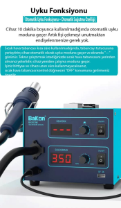 Bakon 852MX İntelligent Isı Ayarlı 2 in 1 Havya İstasyonu 1000W