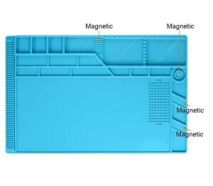 Silikon Çalışma Tamir Pedi S180 555x350mm Isıya Dayanıklı Manyetikli / Mıknatıslı