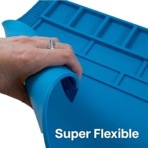 Silikon Çalışma Tamir Pedi S180 555x350mm Isıya Dayanıklı Manyetikli / Mıknatıslı