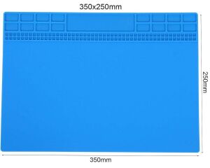 Silikon Çalışma Tamir Pedi 504 350x250 MM Isıya Dayanıklı Manyetikli