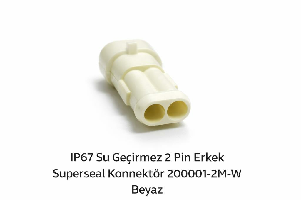 02 Lİ  IP67  ERKEK  SUPERSEAL   200001-2M-W BEYAZ   Contalı